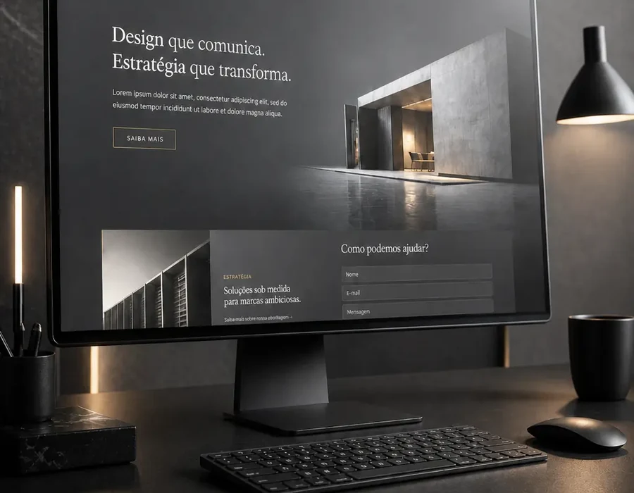 Projeto de criação de site estratégico em ambiente profissional.