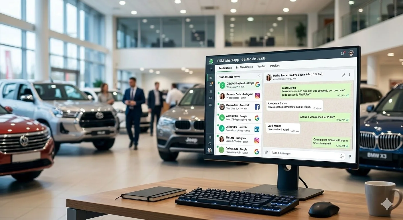 Sistema de aquisição com anúncios, CRM, funil e conversão.