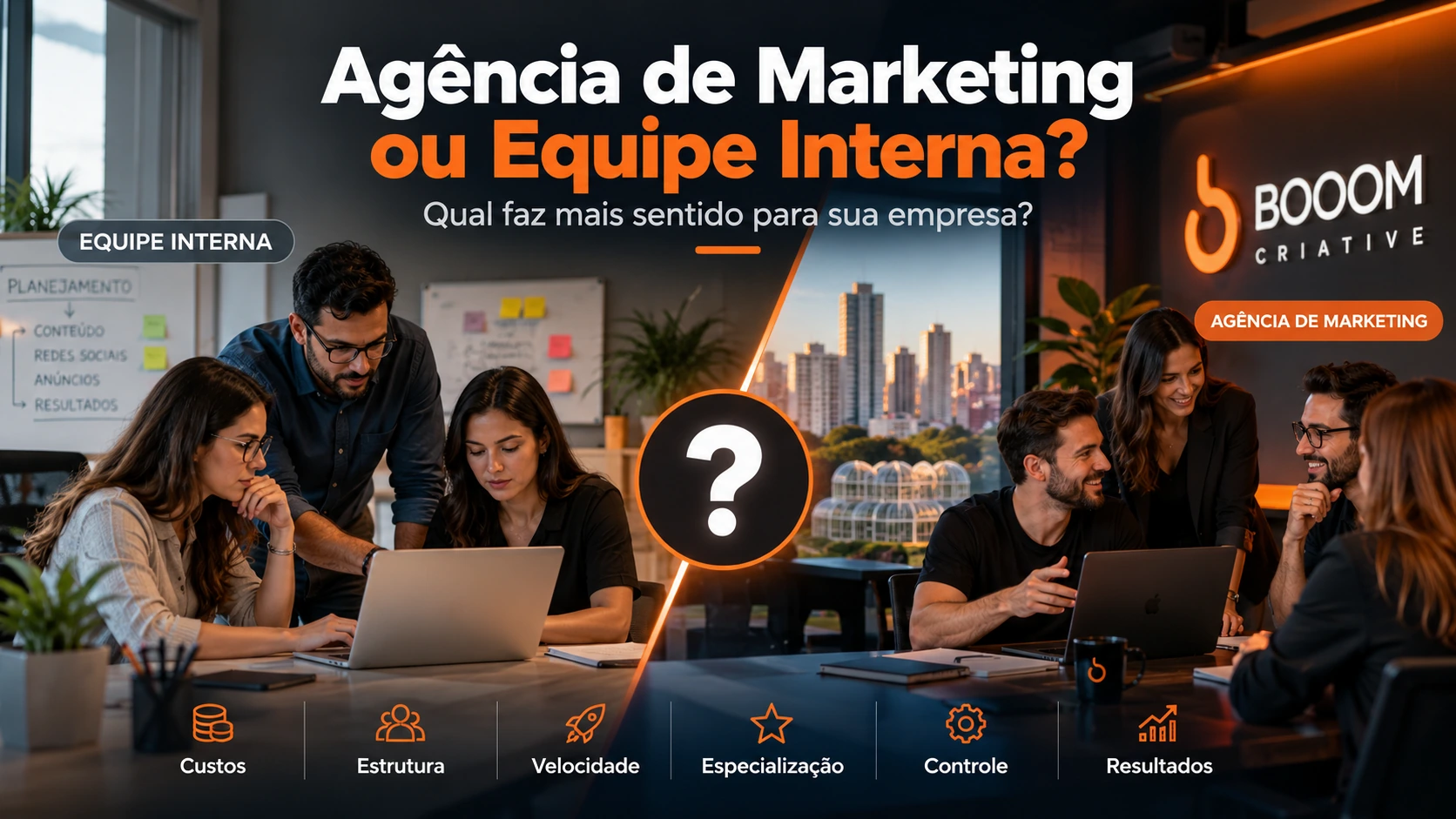 agência de marketing ou equipe interna